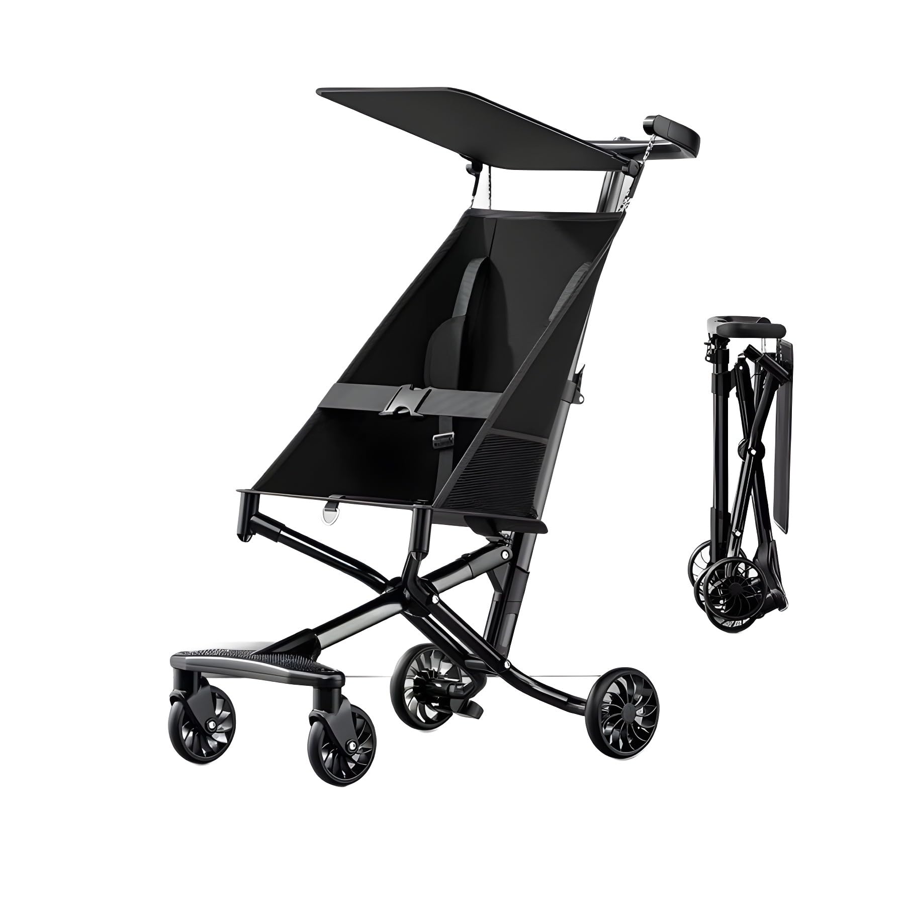 DAYONG Lightweight Stroller, Travel Stroller with Canopy, Compact Baby Stroller, Easy One-Hand Fold, Foldable Toddler Strollers for Age 1 Years Above. (black)
