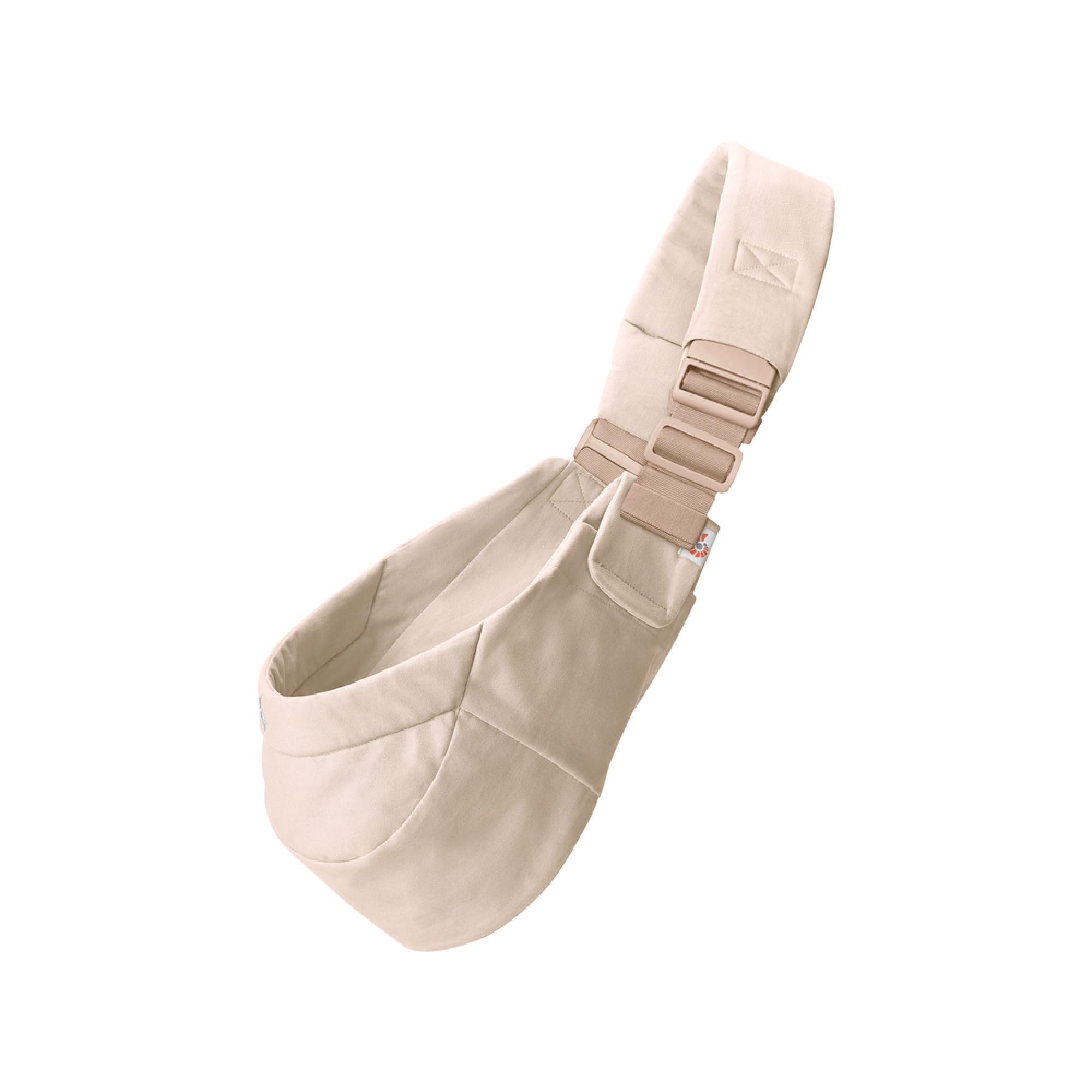 Ergobaby Upsie Sling Babyhüfttrage, Ergonomische Hüfttrage für Babys und Kleinkinder ab 6 Monaten (7,7-20,4 kg), spontanes Wechseln zwischen Laufen und Getragenwerden, Natural Beige