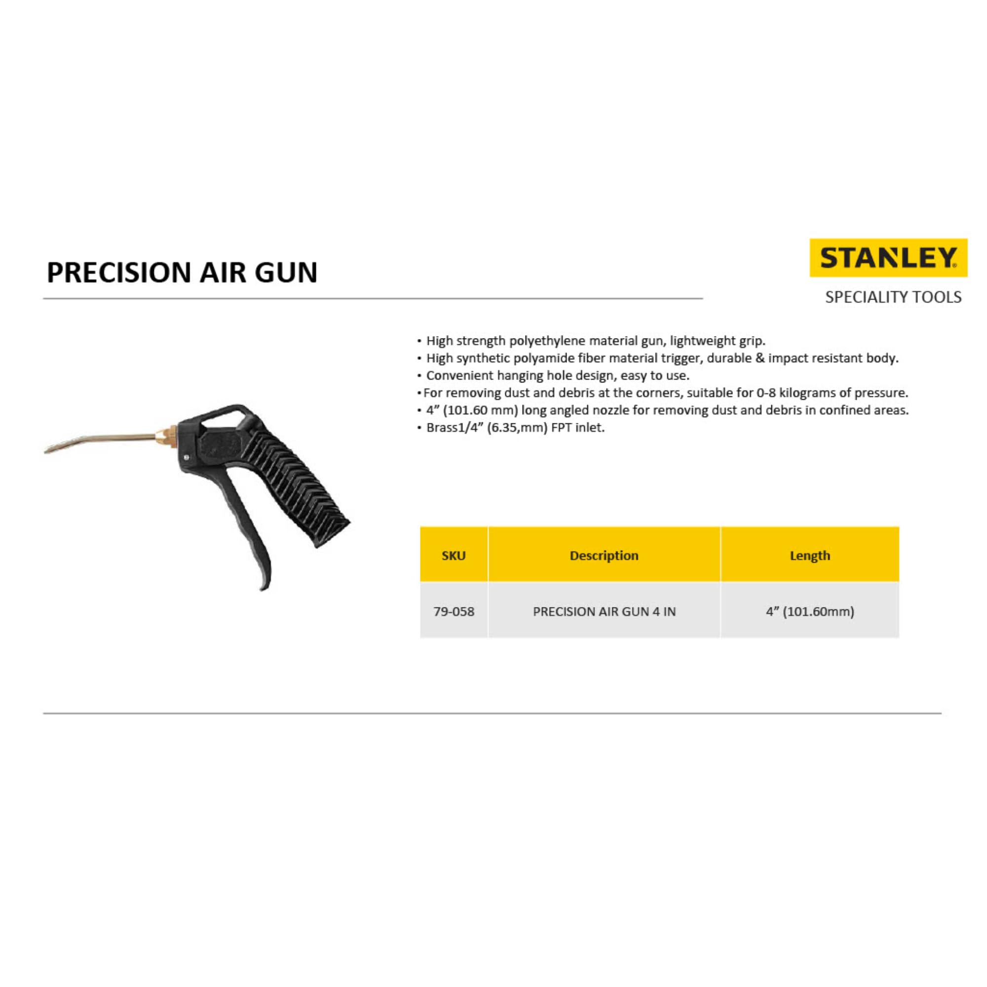 Stanley 79-058 Precision Air Gun - Clean Tight Spaces -5
