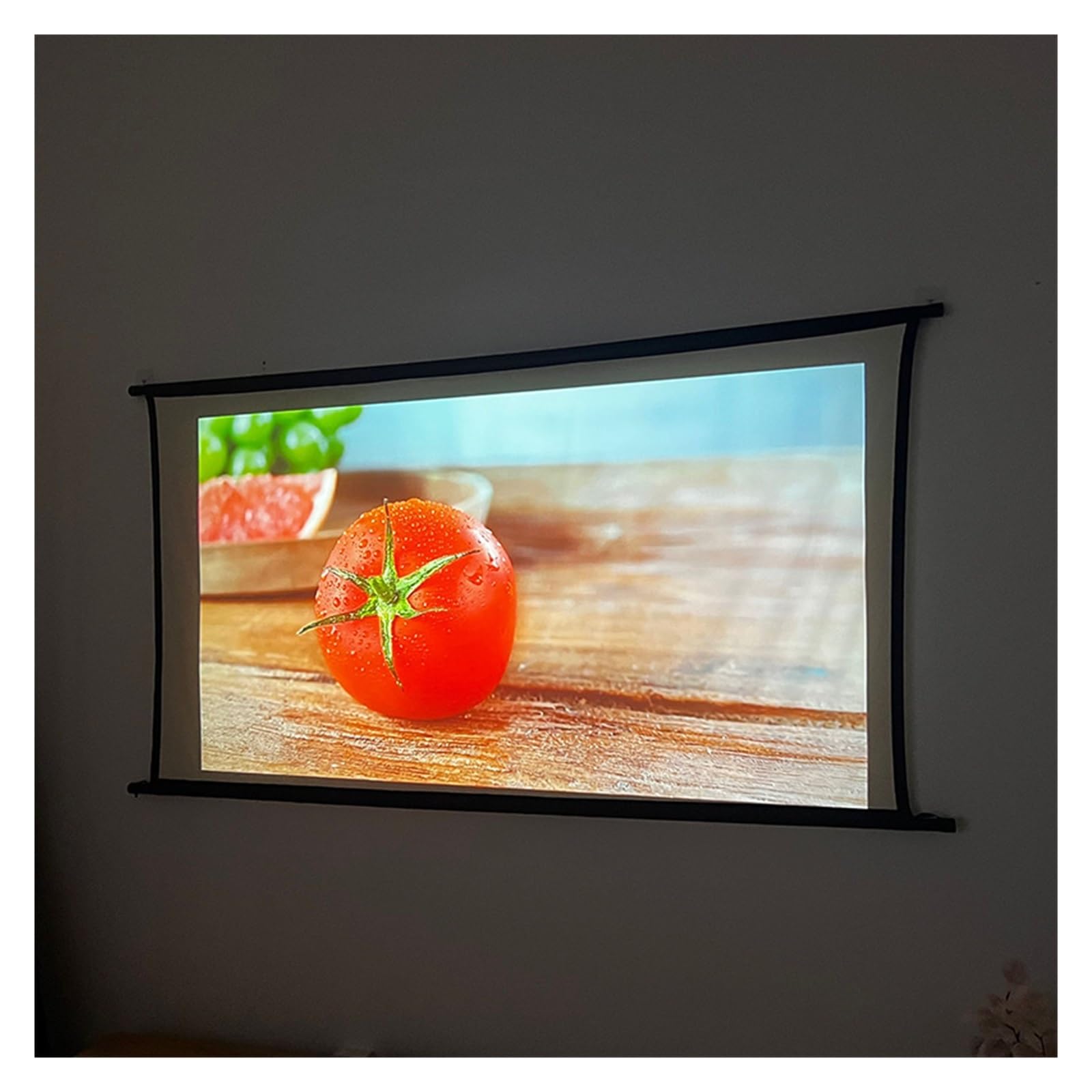 Schermo for proiettore a griglia bianca montato a parete Anti-luce 60 84 100 Tenda for proiezione domestica for feste in ufficio da 120 pollici(60 inch)