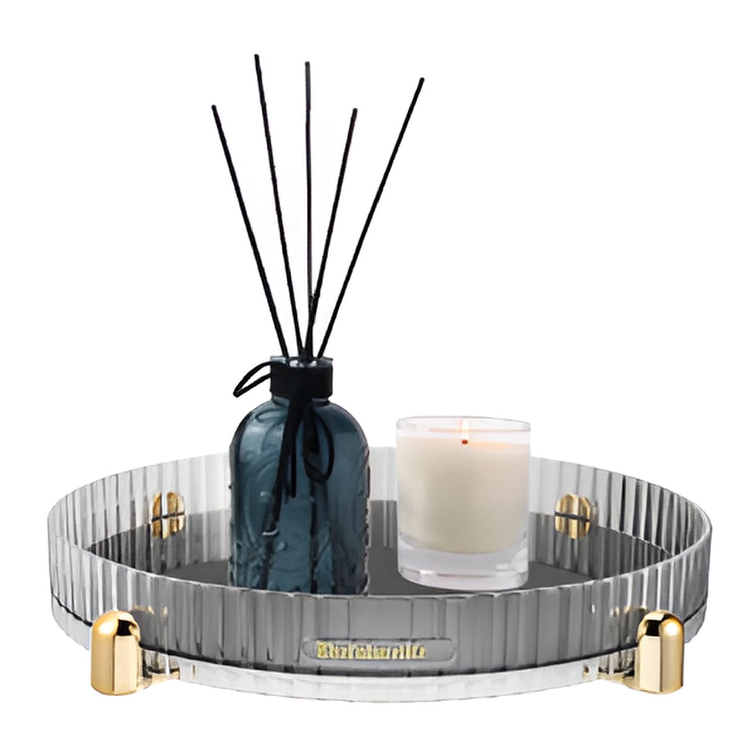 Brand 360 Rotating Makeup Organiser - Clear Spinning Organiser for Perfume, Skincare, Cosmetic Storage Make Up Tray for Dressing Table, Desk, Bathroom, Countertop, Bedroom