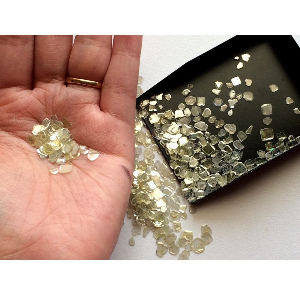 Plasterki diamentu o średnicy 3–5 mm, plastry żółtego diamentu, dowolne nieoszlifowane plastry diamentu na biżuterię, surowy diament (opcja od 0,5 ct do 2 ct), 3 MM–5 MM