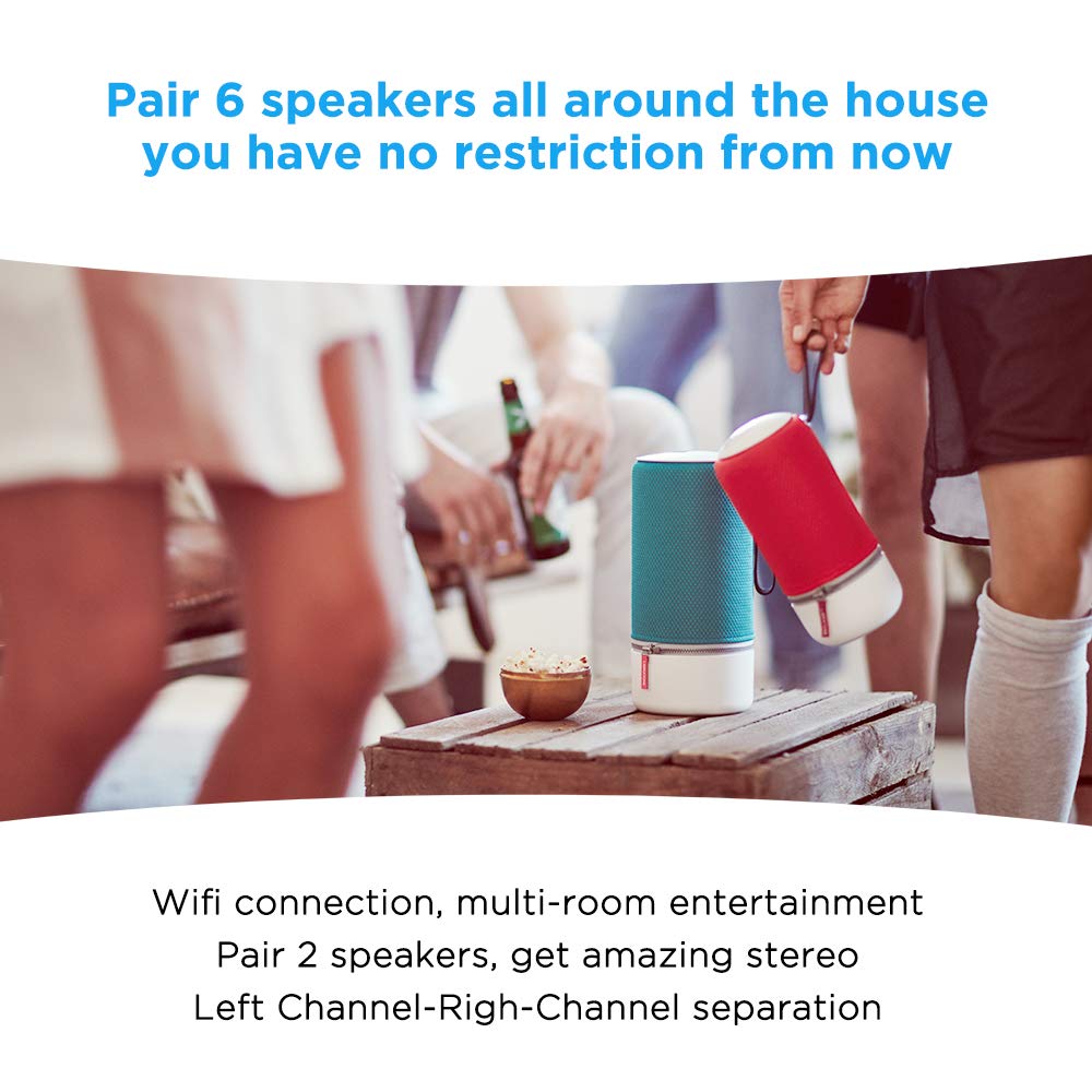 Libratone Zipp Wifi Bluetooth Smart Speaker, 360° Loud Stereo Sound