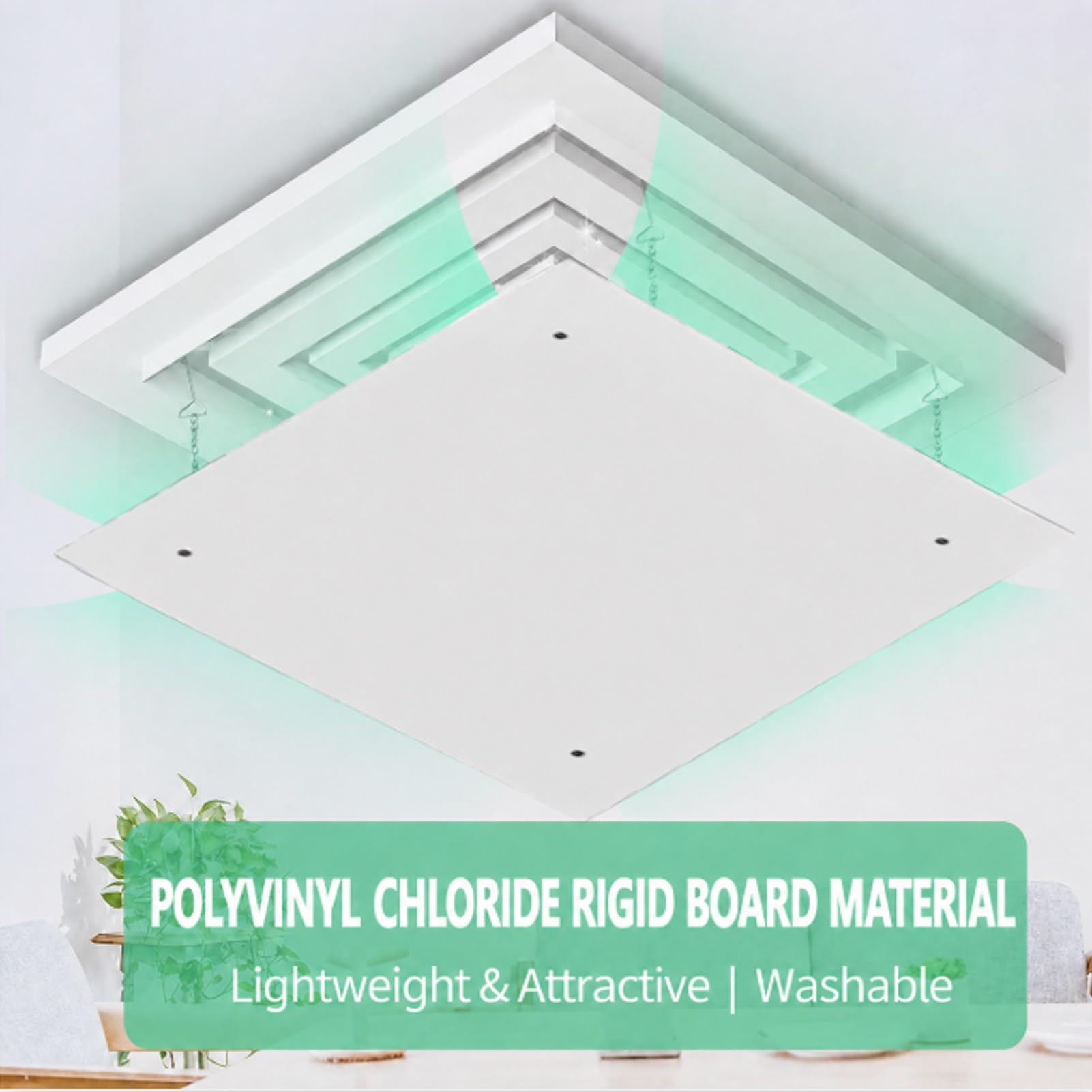 Deflettore d'aria quadrato a soffitto in PVC