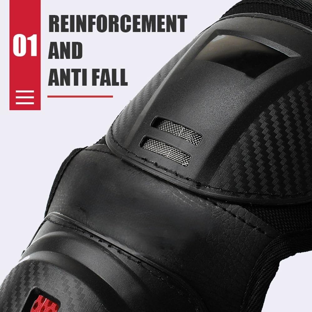 Cuscinetti per ginocchia e gomiti regolabili Set di armature protettive ABS motociclismo ciclismo corse