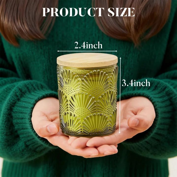 Miniatura 2 de Crenovo Vela perfumada de jazmín, vela 100% de soja, 30 horas de combustión, regalo de vela para hombres y mujeres, día de San Valentín, día de la