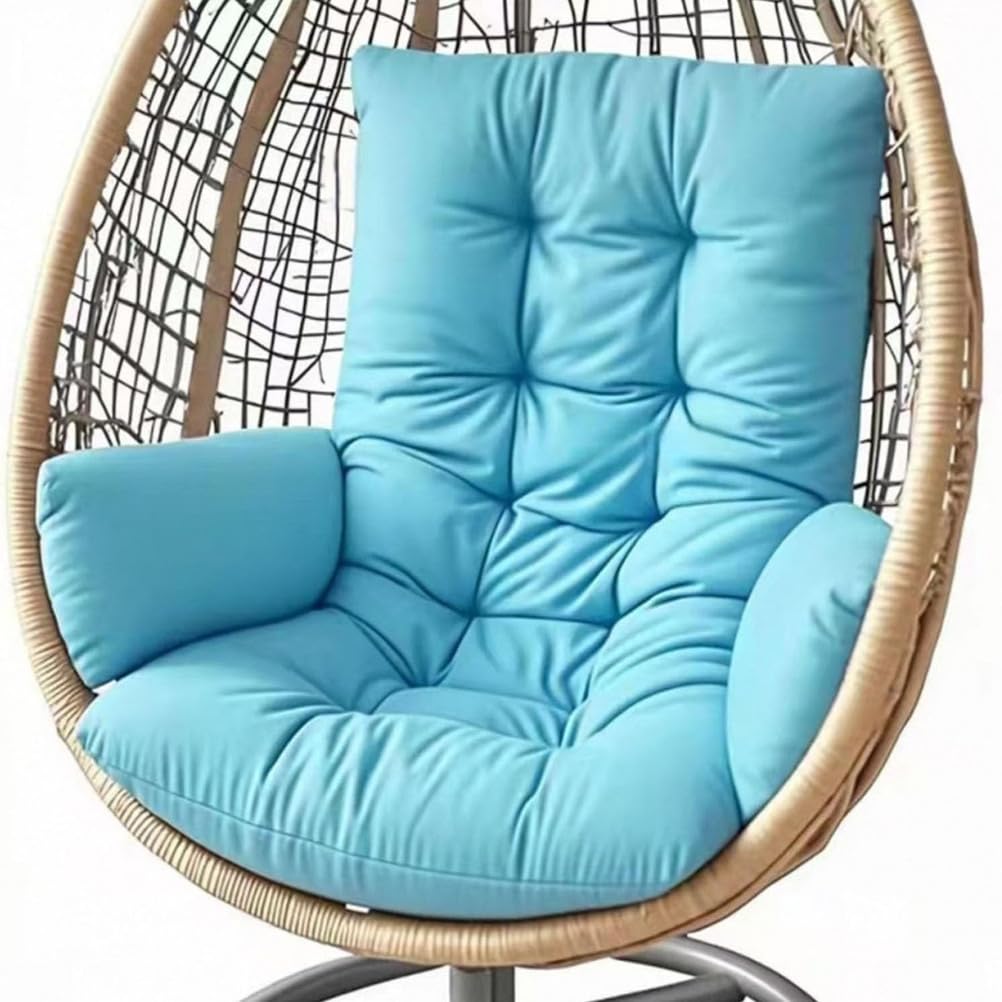 Hanging Chair Cushion, Indoor Swing Garden Seat Cushion Cushion For Hanging Swing Washable Swing Chair Cushion Thick Hanging Chair Seat Cushion,sky blue