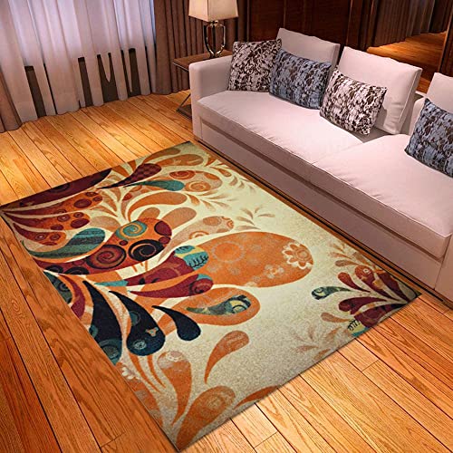 Tapete decorativo estilo Boho Retro para sala 100x150 cm miniatura 4