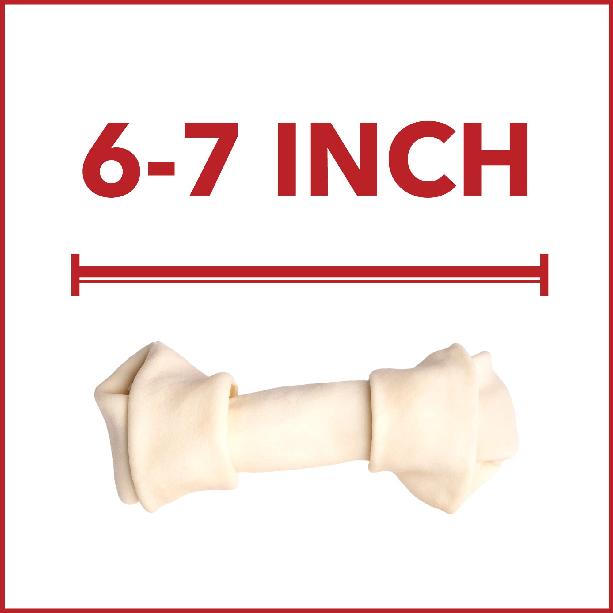 Pet Factory American Beefhide - Juego de 10 golosinas para Masticar para Perros, Huesos anudados, Sabor Natural, 15,2 a 17,8 cm