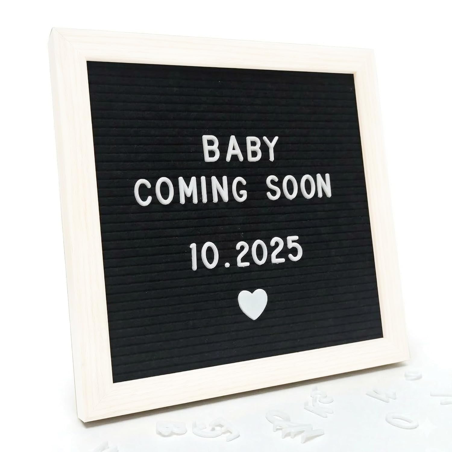Motivate Box, PVC Wooden Framed 10 * 10 Inch Felt Letter Board with 128 Letters & Numbers (Wall Mount); [MBBOARD01]