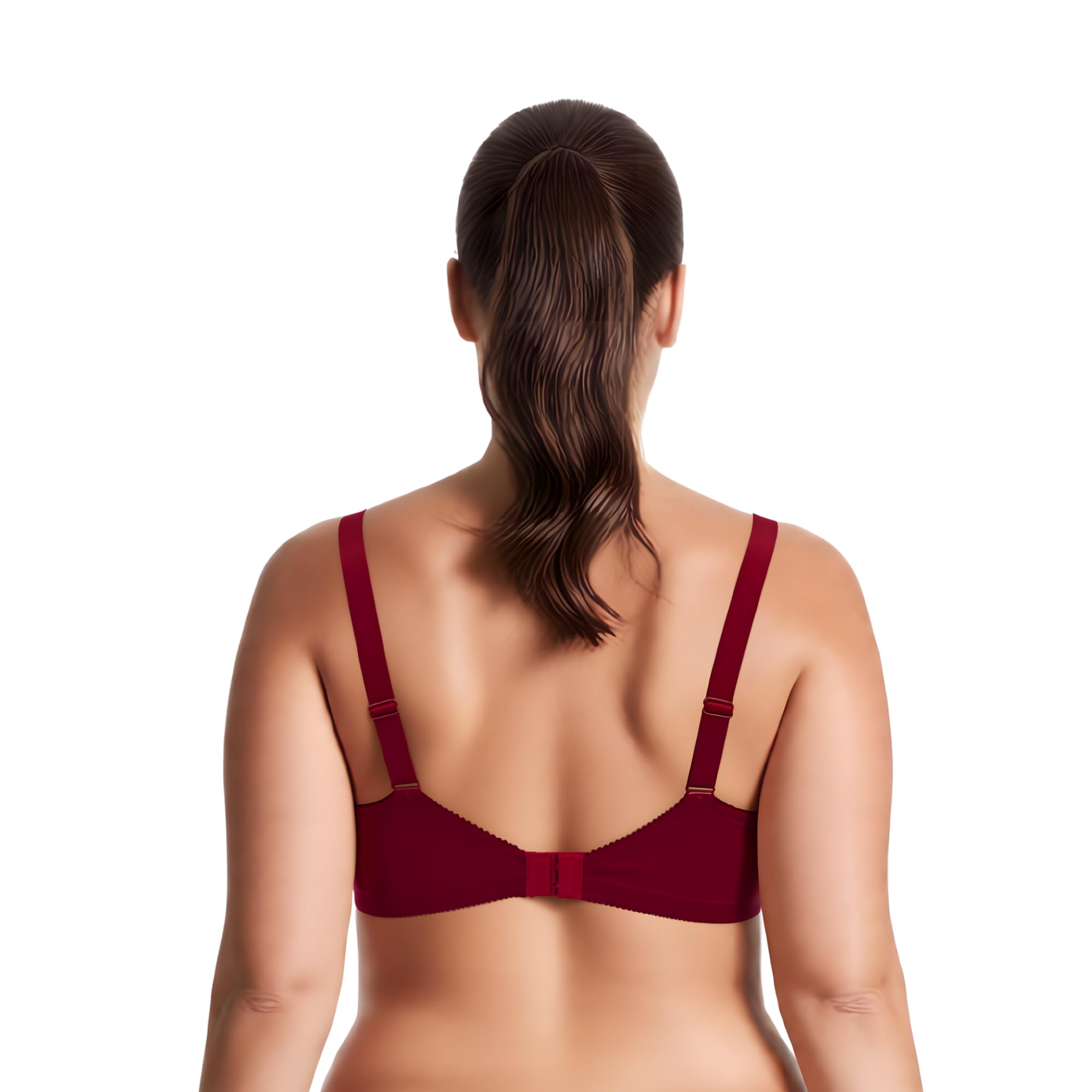 Curve Muse Damen Übergröße Minimizer Ungefüttert Kabellos Spitze Vollständige Abdeckung BHS
