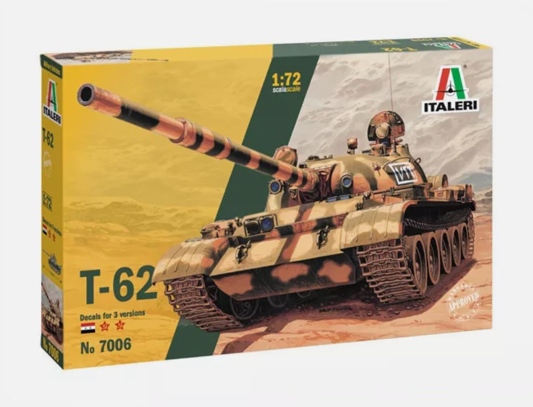 Italeri 1/72 T 62 Russian Tank Military Model Kit