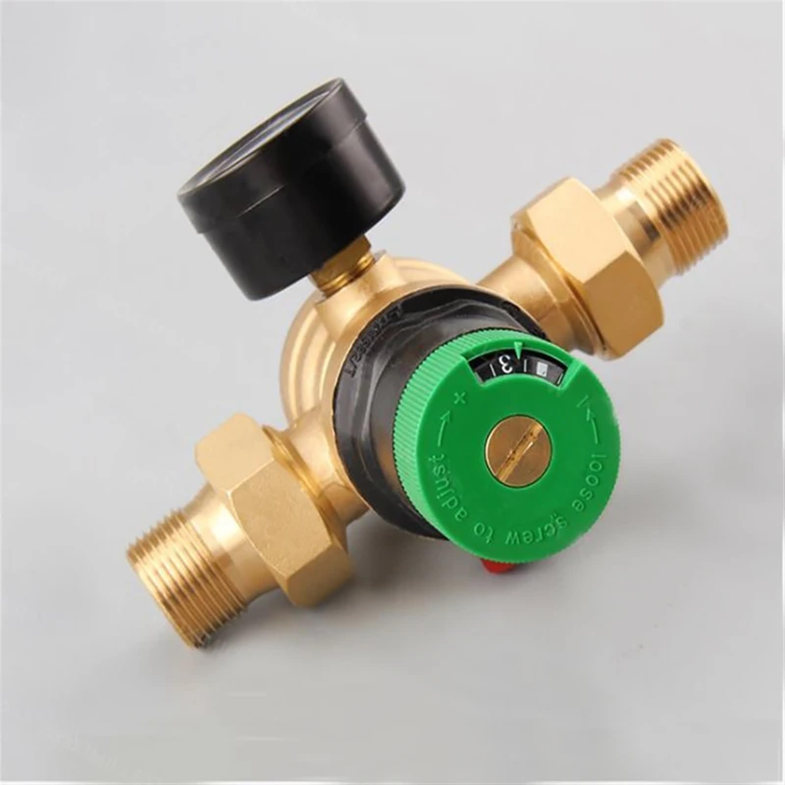 VáLvula Reductora De PresióN De Agua Válvula reductora de presión ajustable con manómetro, válvula Reguladora de presión, válvula reguladora de presión for agua/aceite/gas DN15 DN20 Regulador De Presi