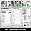 NAKED Whey 2LB 100% Grass Fed Whey Protein Powder - Only 1 Ingredient, Unflavored Whey Protein, NSF Certified, Undenatured, Gluten Free, Soy Free, No GMOs, No Preservatives