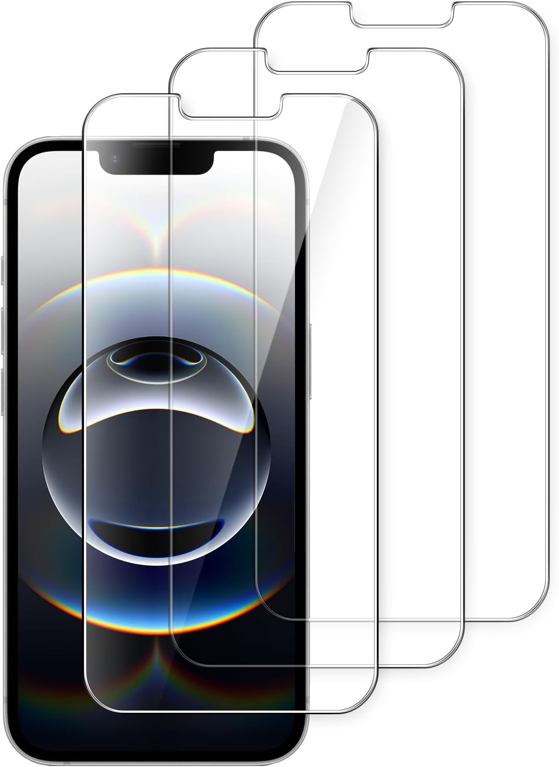 JETech Tempered Glass Screen Protector for iPhone 17e (2026) / iPhone 16e / iPhone 13 / 13 Pro with 6.1 inch Display, Set of 3