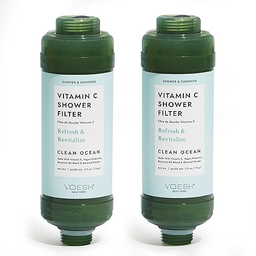 Miniatura 13 de VOESH Filtro de ducha de vitamina C, Aplastamiento de cítricos, aromaterapia de ducha, purificador de agua, suavizante de agua, probióticos veganos,