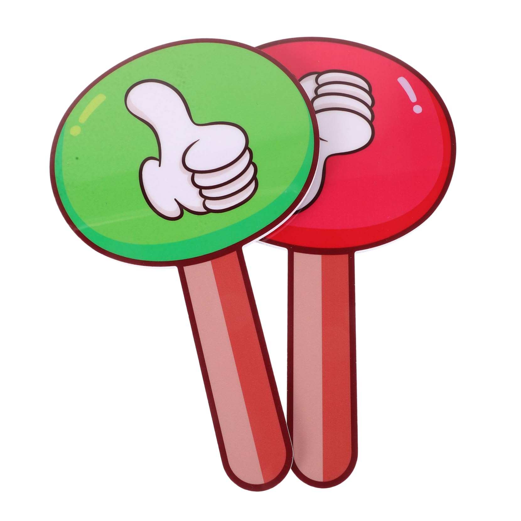 JEWEDECO 2pcs Classroom Judging Board Portable Voting Paddle for Interactive Learning Double-Sided Thumb up Down Signs for Teachers for Competitions and Voting Activities Material