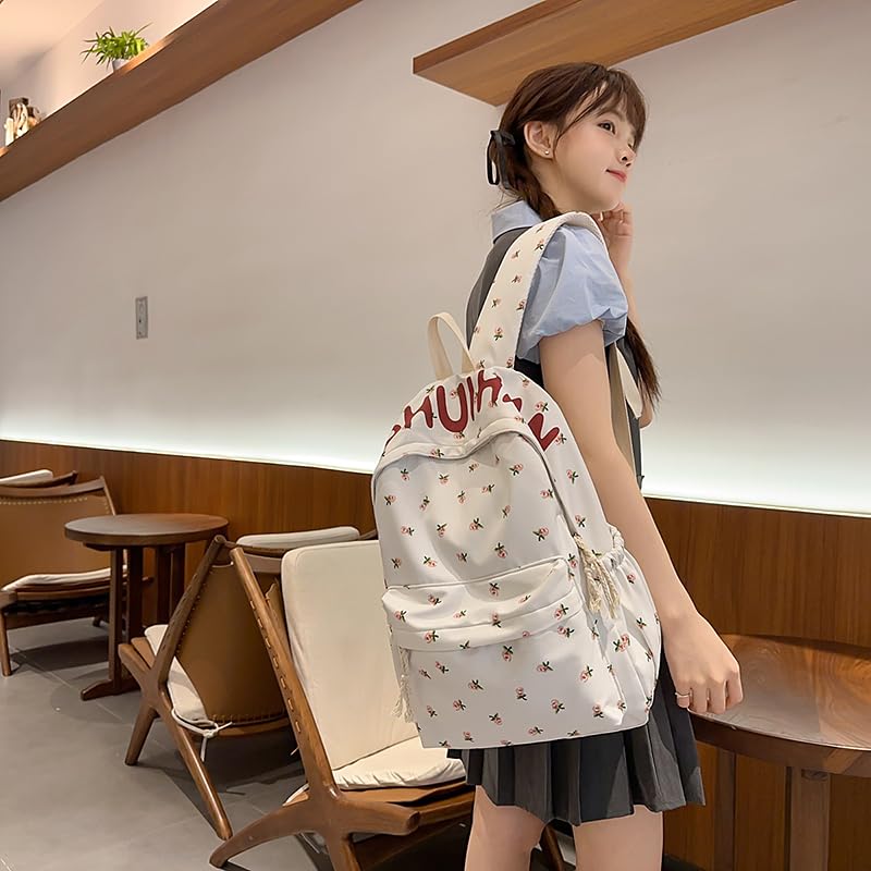 2025 Floral Printed Kawaii Backpack Preppy Backpack Cottagecore Bag Coquette Aesthetic Backpacks Daypack2
