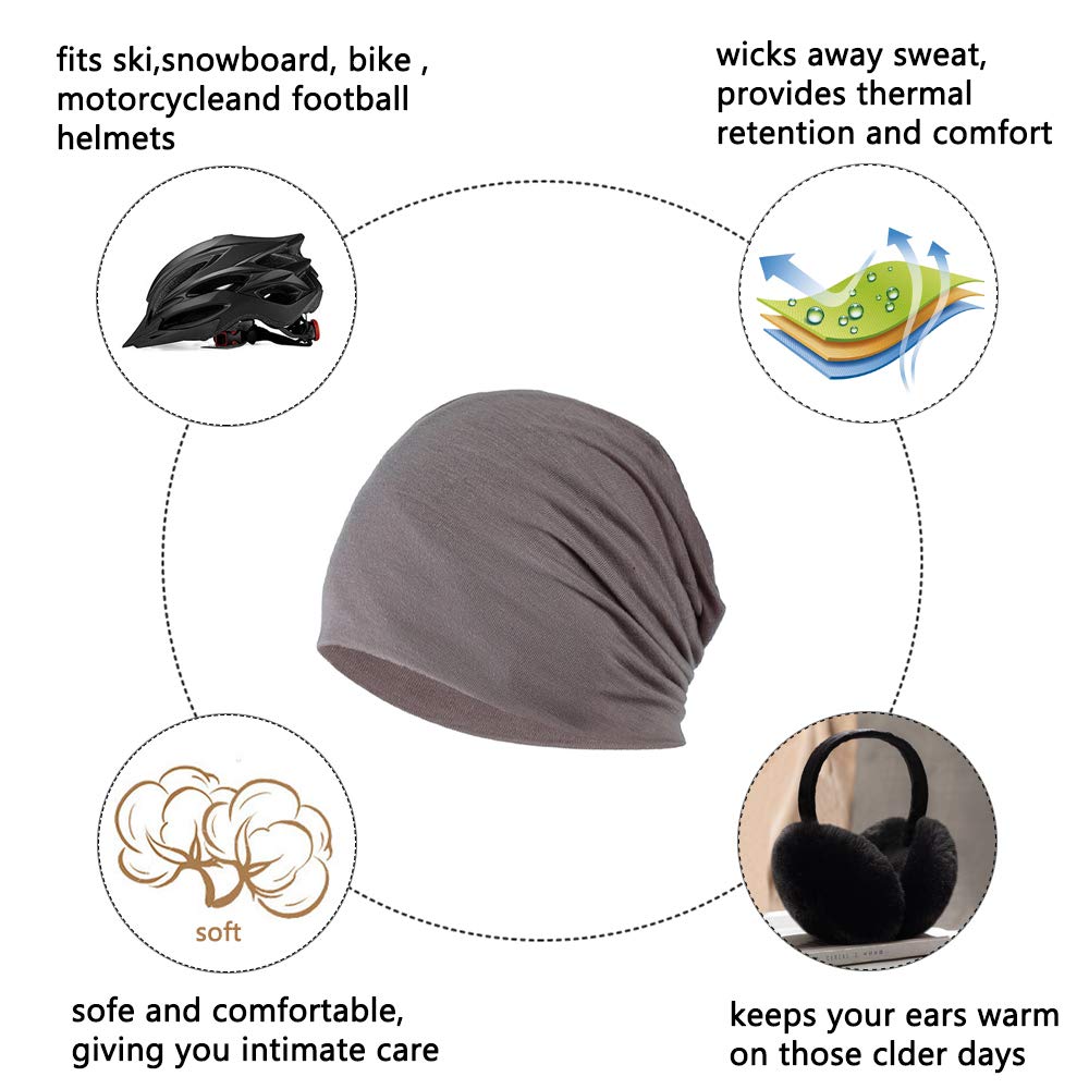 Gorro Slouchy Algodón para Cabeza Quimio Cáncer Mujeres Hombres Turbante Elástico