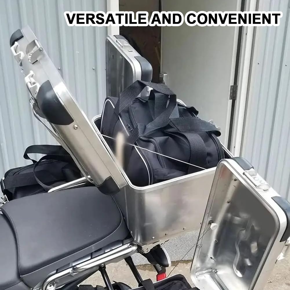 Generico Borsa interna per bagagli moto a 3 parti espandibile sella versatile con tracolla in nylon compatibile R1200GS