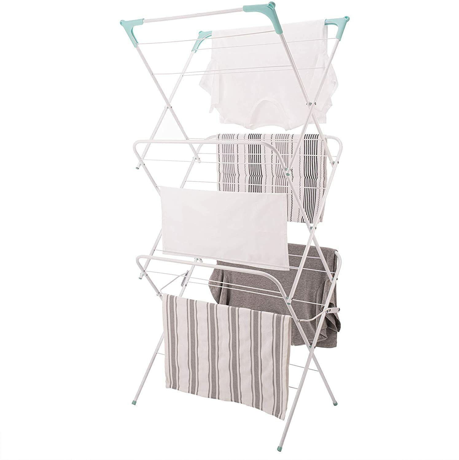 Baitang 3 Tier Airer Clothes Drying Rack Clothes Horse Indoor and Outdoor Non Slip Laundry Rack