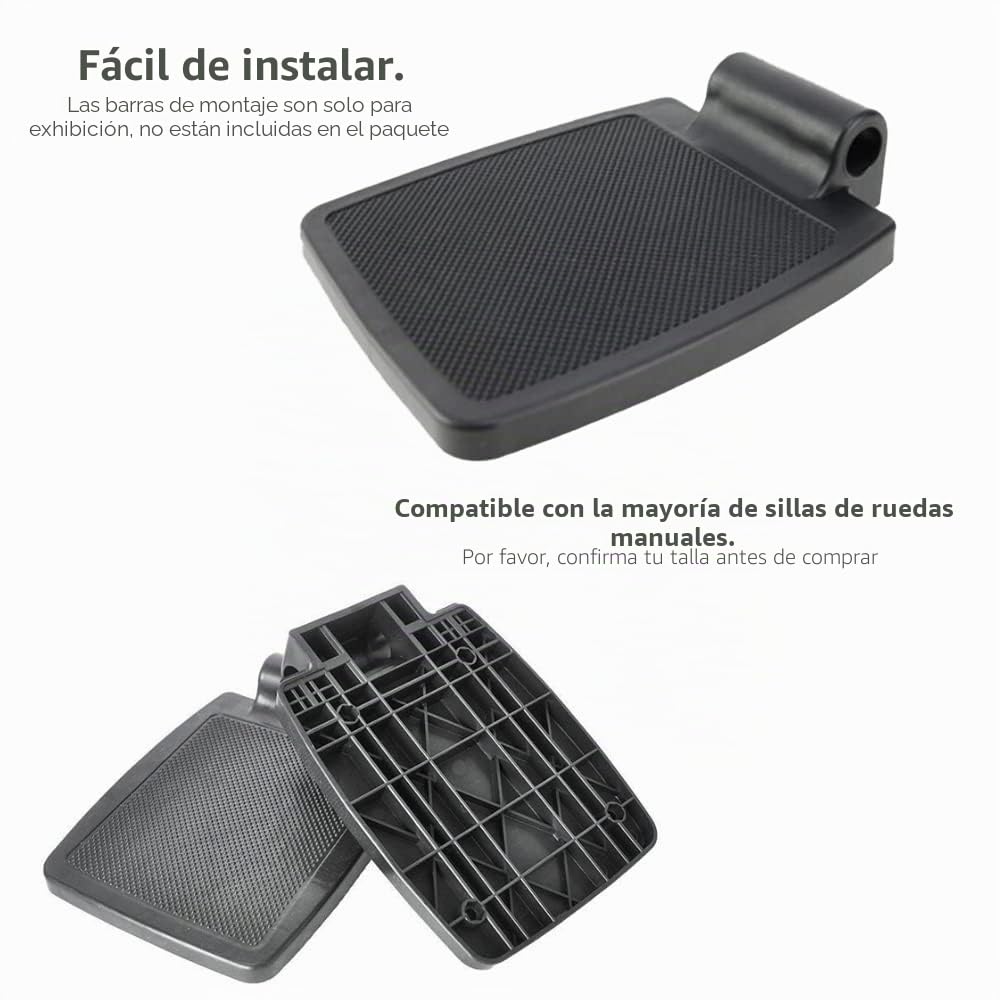Reemplazo universal de reposapiés para silla de ruedas, almohadilla para reposapiés de pedal de pierna, montaje de tubo de 7/8", se adapta a la mayoría de las sillas de ruedas, 1 pieza