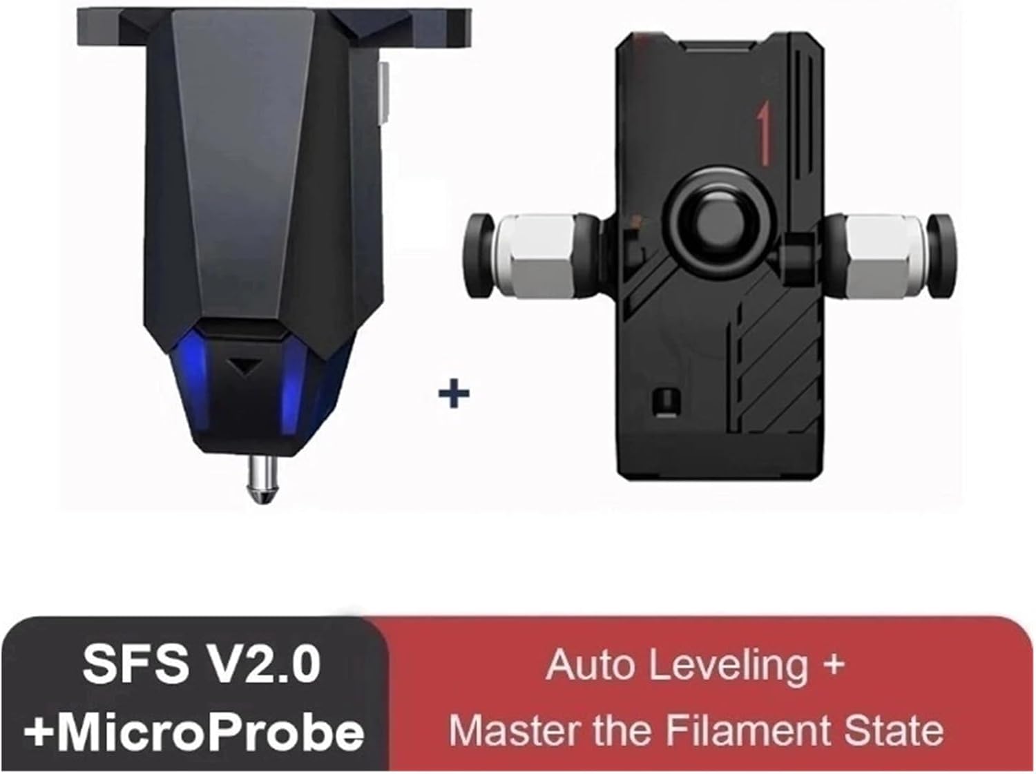 MicroProbe Auto Leveling Kit with SFS V2.0 Smart Filament Sensor 3D Printer Part Bed Sensor,Compatible with Ender3 Voron DIY(Holder for B1 BX H2)
