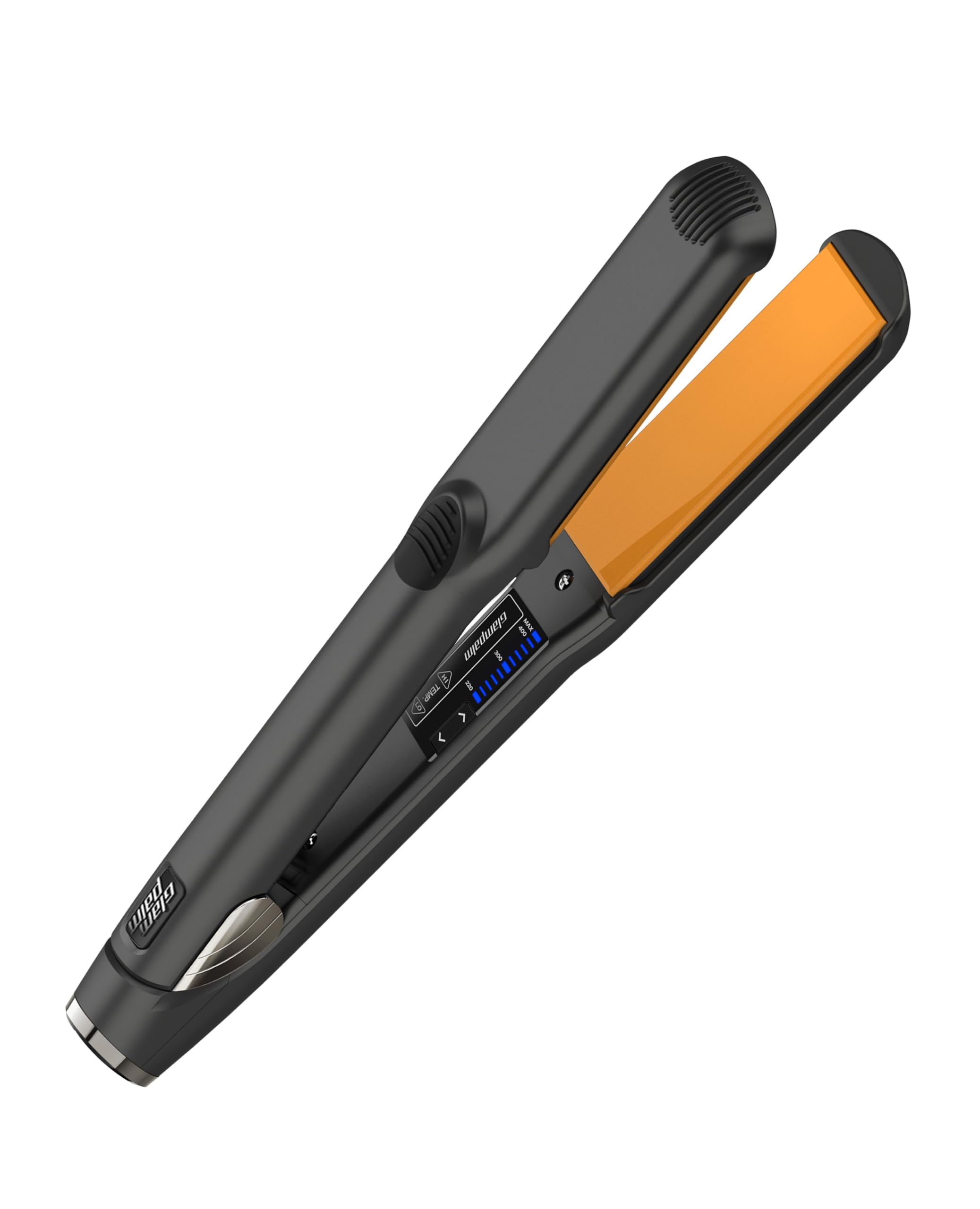 GLAMPALM Hair Straightener 1.25" Wide Ceramic Flat Iron Infused with Vita C, Korea's No.1 Professional Salon Tool for Long Hair, Dual Voltage, 11 Heat Settings(220°–450°), 20s Fast Heat-Up (GP313)