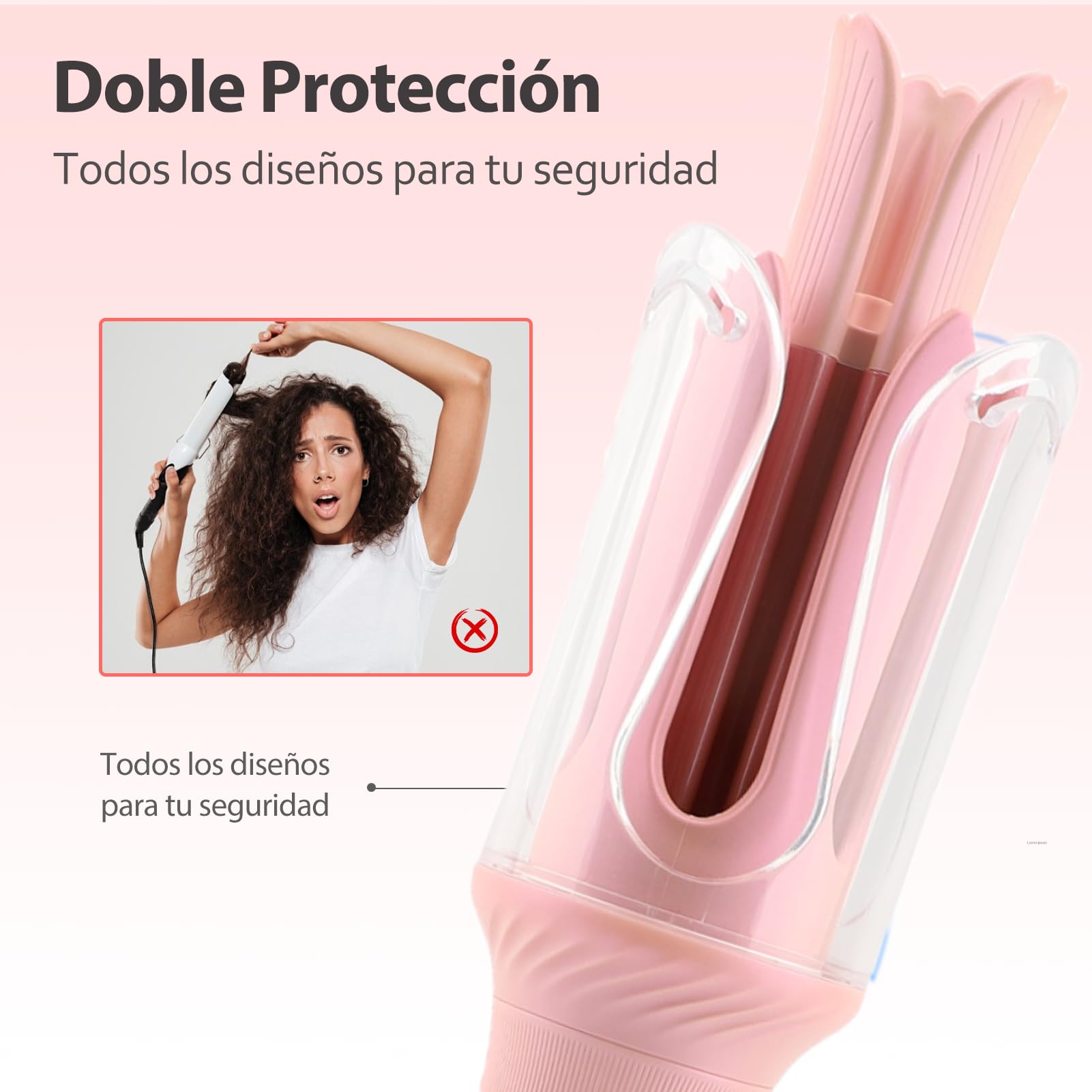 Rizador de Pelo Automático 3 Tamaños (28/32/40mm) - 30s Calentamiento, 12 Niveles Temperatura, LCD, Billones de Iones, Rizador Pelo Automatico