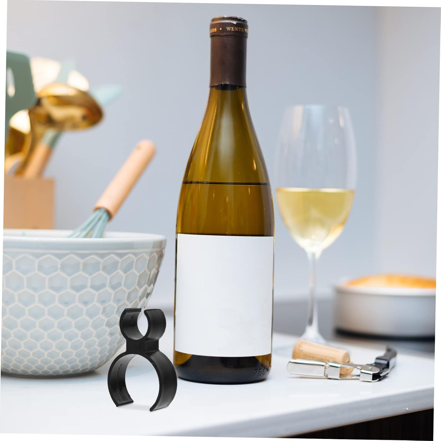 20pcs Black Plastic Bottle Clips Wine Bottle Holder Xmas image 5