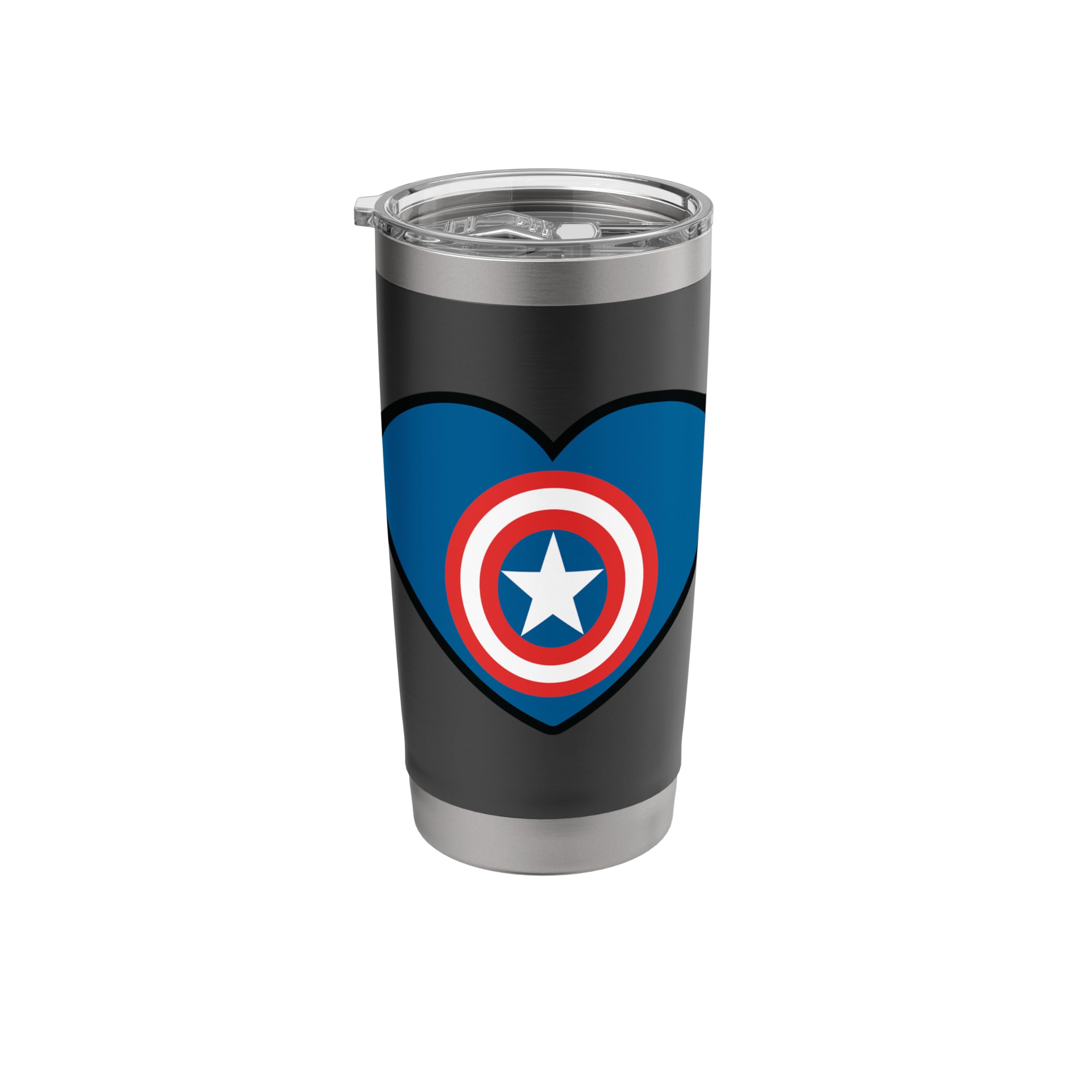 Marvel Captain America Avengers Heart Love Valentine’s Day Stainless Steel Insulated Tumbler