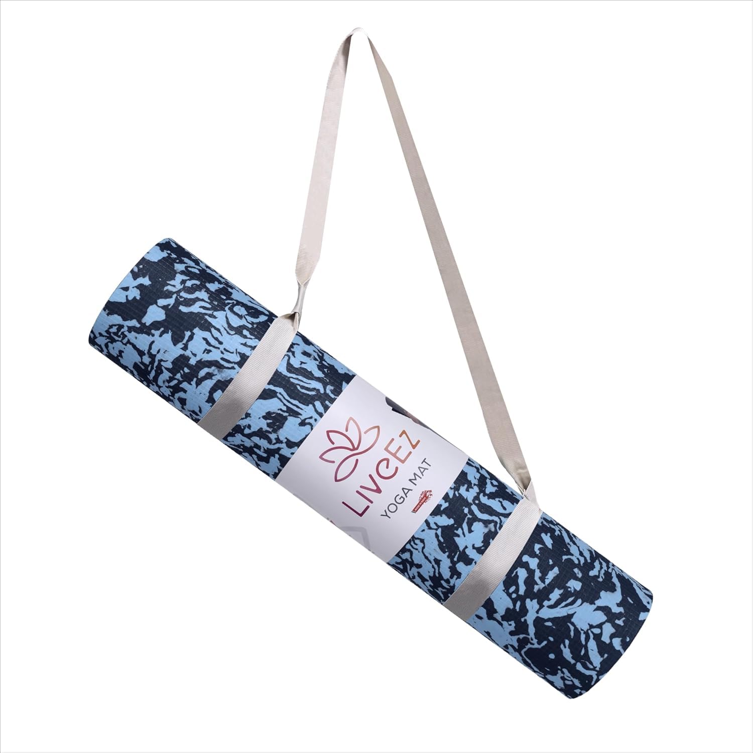 LiveEZ Anti-Skid Lightweight with perfect grip EVA Yoga Mat for Men and Women with Strap (6mm, Sky & Navy Blue color) (B0CQ2MZKPZ) Amazon Price History, Amazon Price Tracker