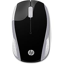 HP 200 Mouse Wireless, Tecnologia LED Rosso, Laser fino a 1000 DPI, 3 Pulsanti, Rotella Scorrimento, Ricevitore USB 2.4 GHz, Design Pratico e Confortevole, Ambidestro, Argento