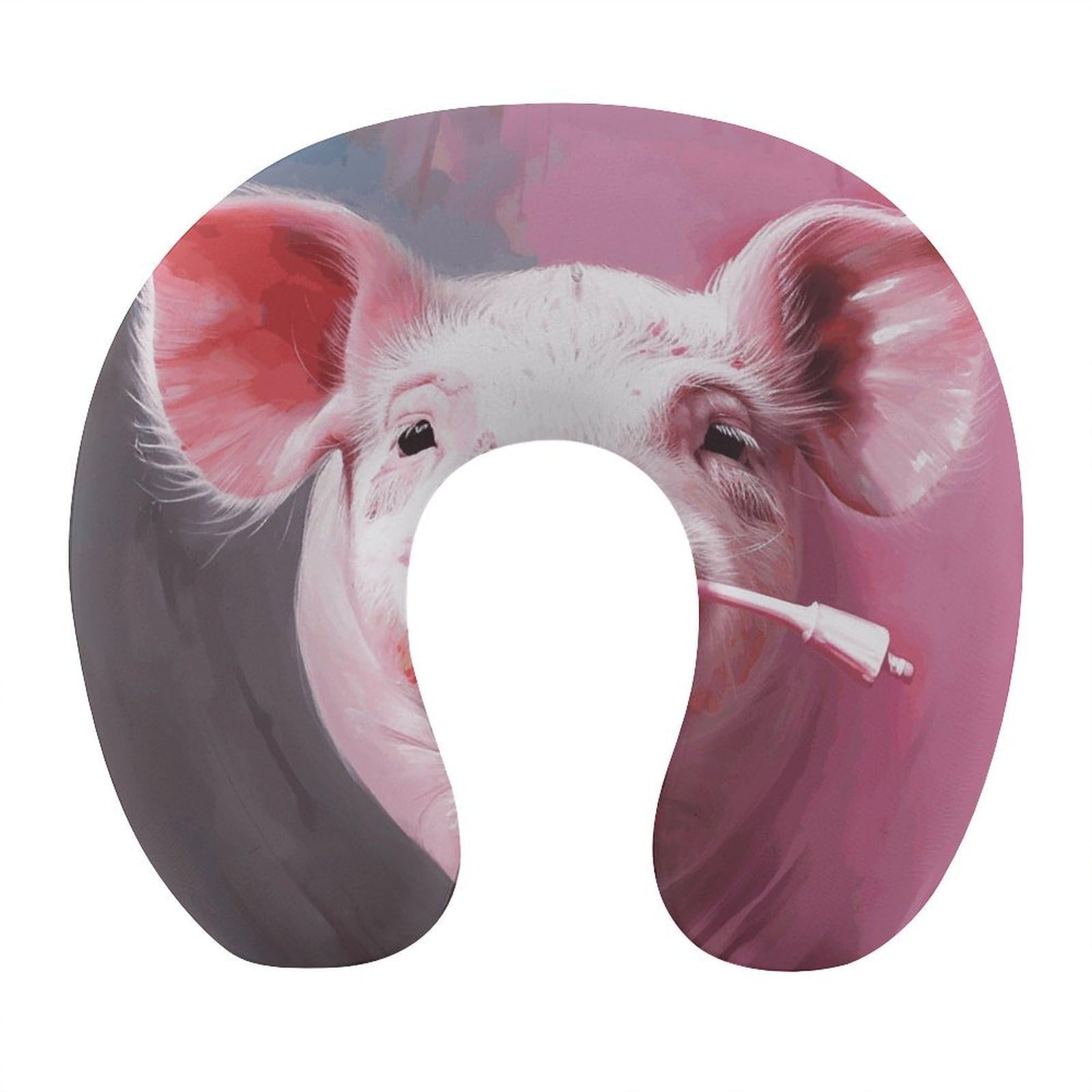 Adfgyerh Style Smiling (12) U-Shaped Pillow，Memory Foam Pillow Core，Cushion ，Provide Neck Support ，Travel Pillow，Suitable For Airplanes, Cars, Homes, And Offices.