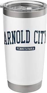 Arnold City Pennsylvania PA College University Style Blue Stainless Steel Insulated Tumbler