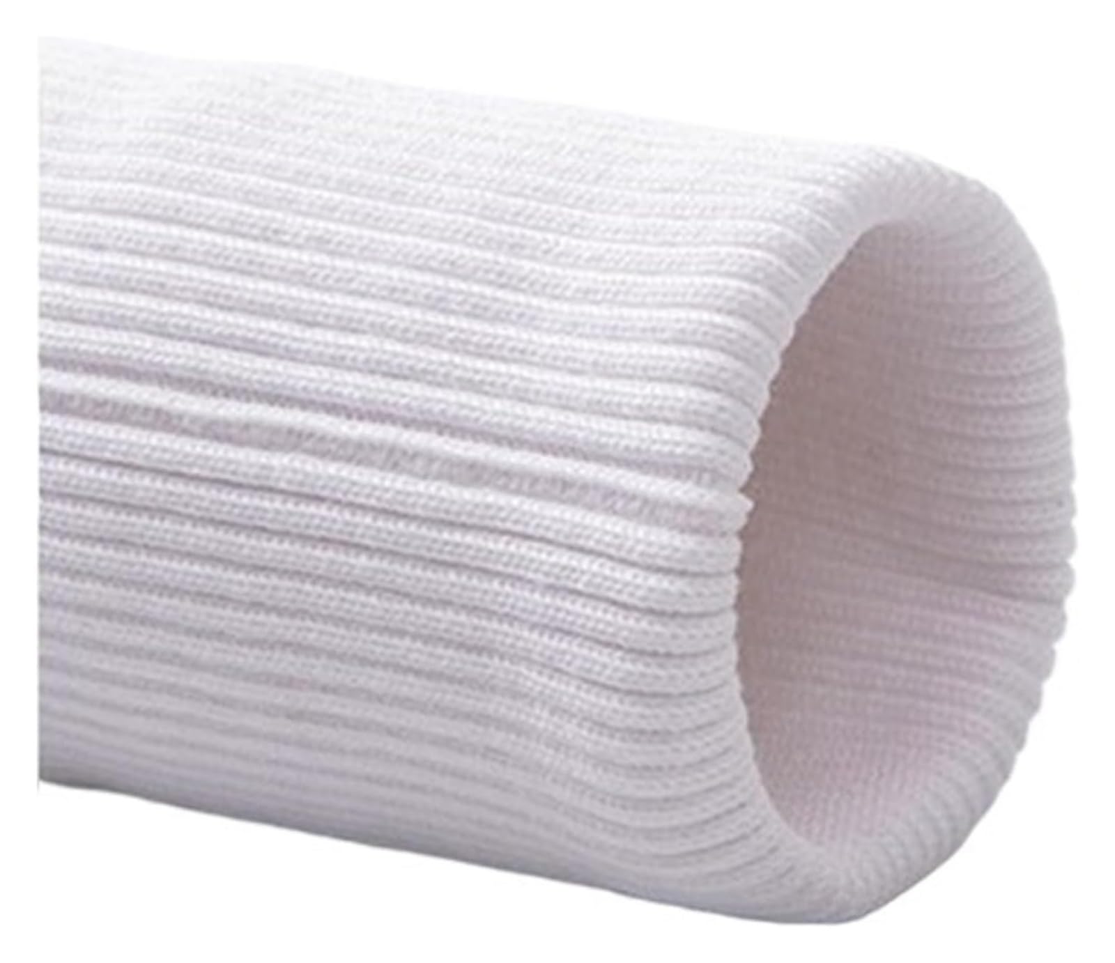 Rib Knit Cuff, Elastic Ribbed Cuffs Knitted Cuff Trims Fabric DIY Clothing Hem Multicolor(White)