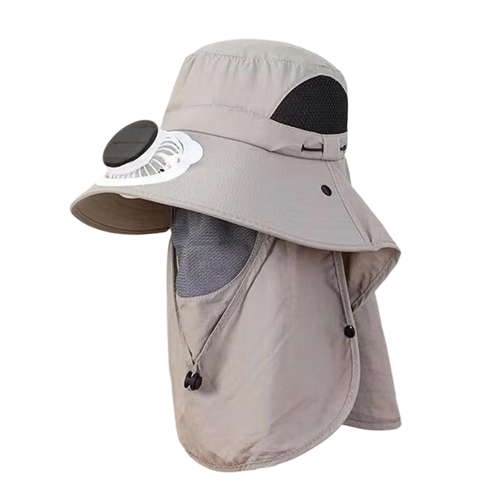matumou Solar Hat Outdoor Cooling Hat with Neck Flap Face Cover Wide Brim Breathable for Hiking Fishing