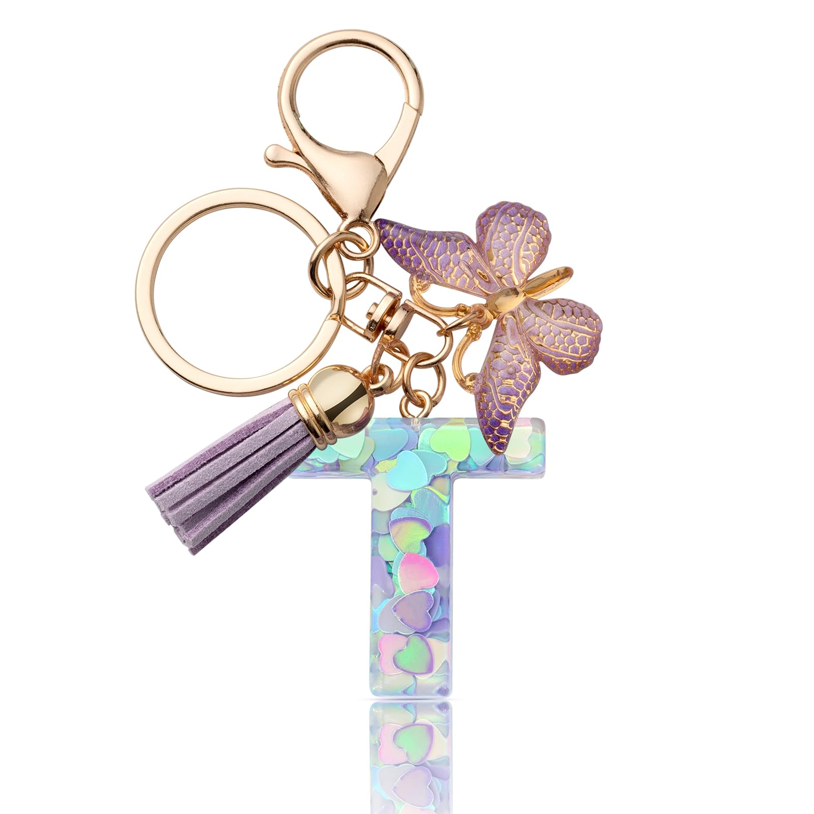 CHUQING Schlüsselanhänger Buchstabe Mädchen Schlüsselanhänger mit Anfangsbuchstaben Anhänger Schlüssel Letter Keychain für Frauen Damen