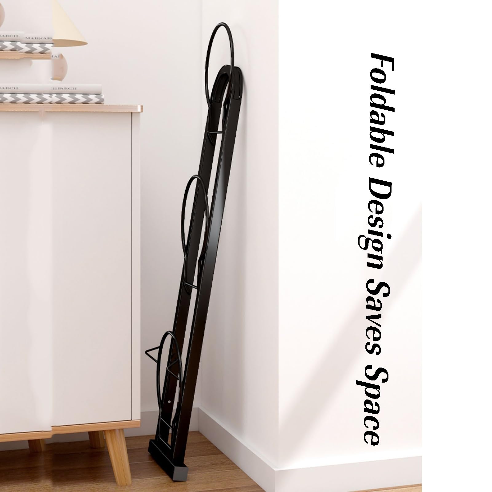 Ballaufbewahrungsregal, Aufbewahrungsregal for Sportbälle, Ballhalter for Basketball, Fußball, Volleyball, Fußball, Garage, Fitnessstudio und Schule(Black,23.5x100cm)