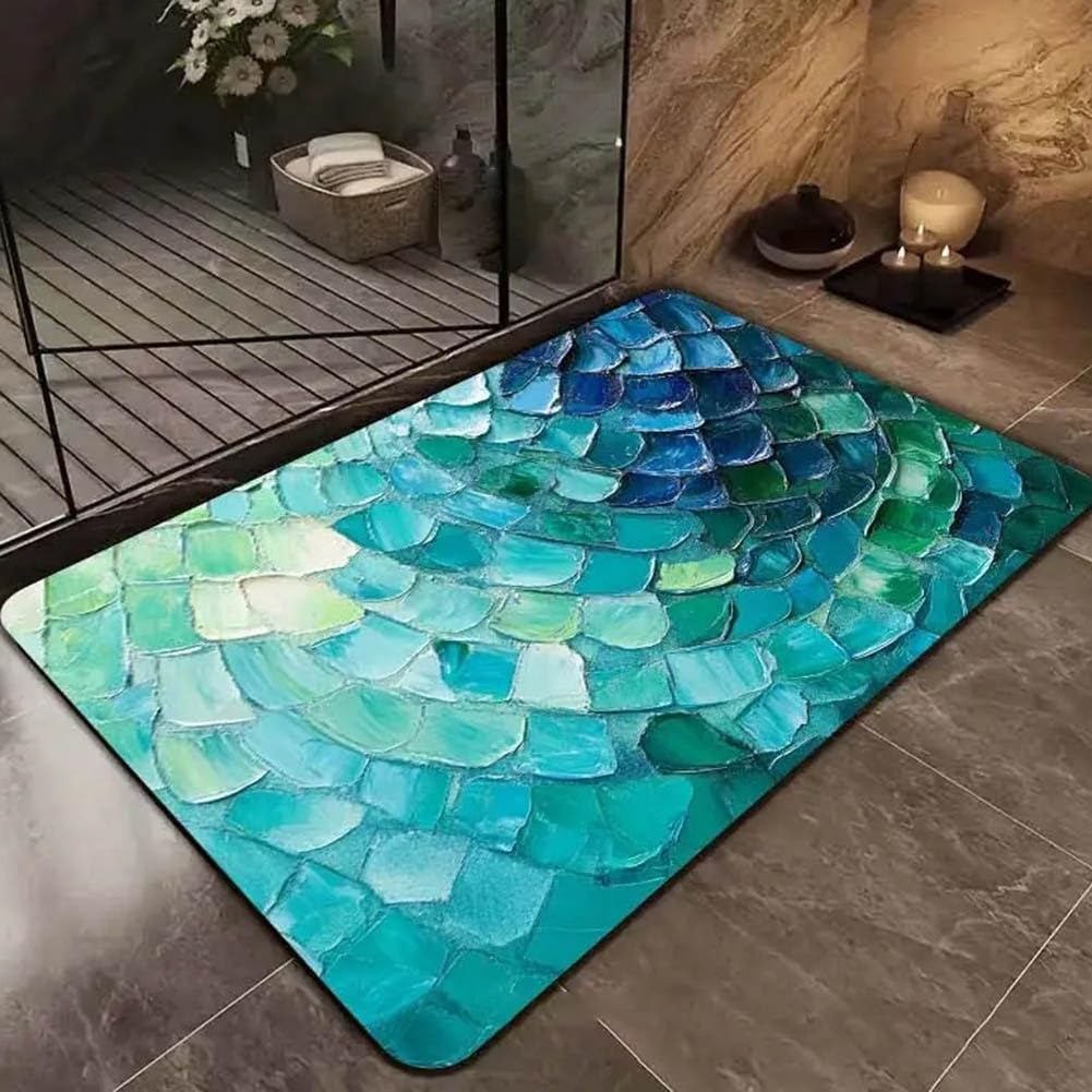 Tapis de bain en diatomite absorbant et antidérapant lavable