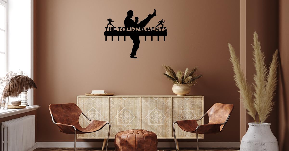 Alien Lasertech Karate Boy Metal Medal Hanger for Home and Office (Mild Steel Material with Black Powder Coating) 300mm x 235mm with 8 Hooks 1.5 mm Thickness (B0CL4FT1L7) Amazon Price History, Amazon Price Tracker