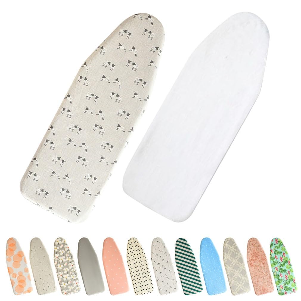 Ikerna L Canvas Ironing Board Cover, 91X33cm, Replacement Iron Board Covers, Non Stick Resist Scorching And Staining/L Canvas/91 * 33Cm