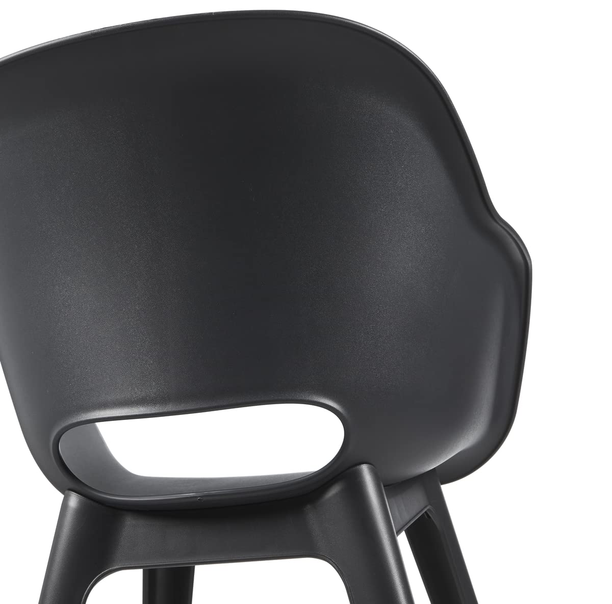 Allibert by Keter Gartensessel Akola, graphit, 2er Set, Kunststoff, 56.7 x 55.8 x 80.1 cm, Schalenstuhl in Cupform, perfekt für Garten, Terrasse oder Esszimmer