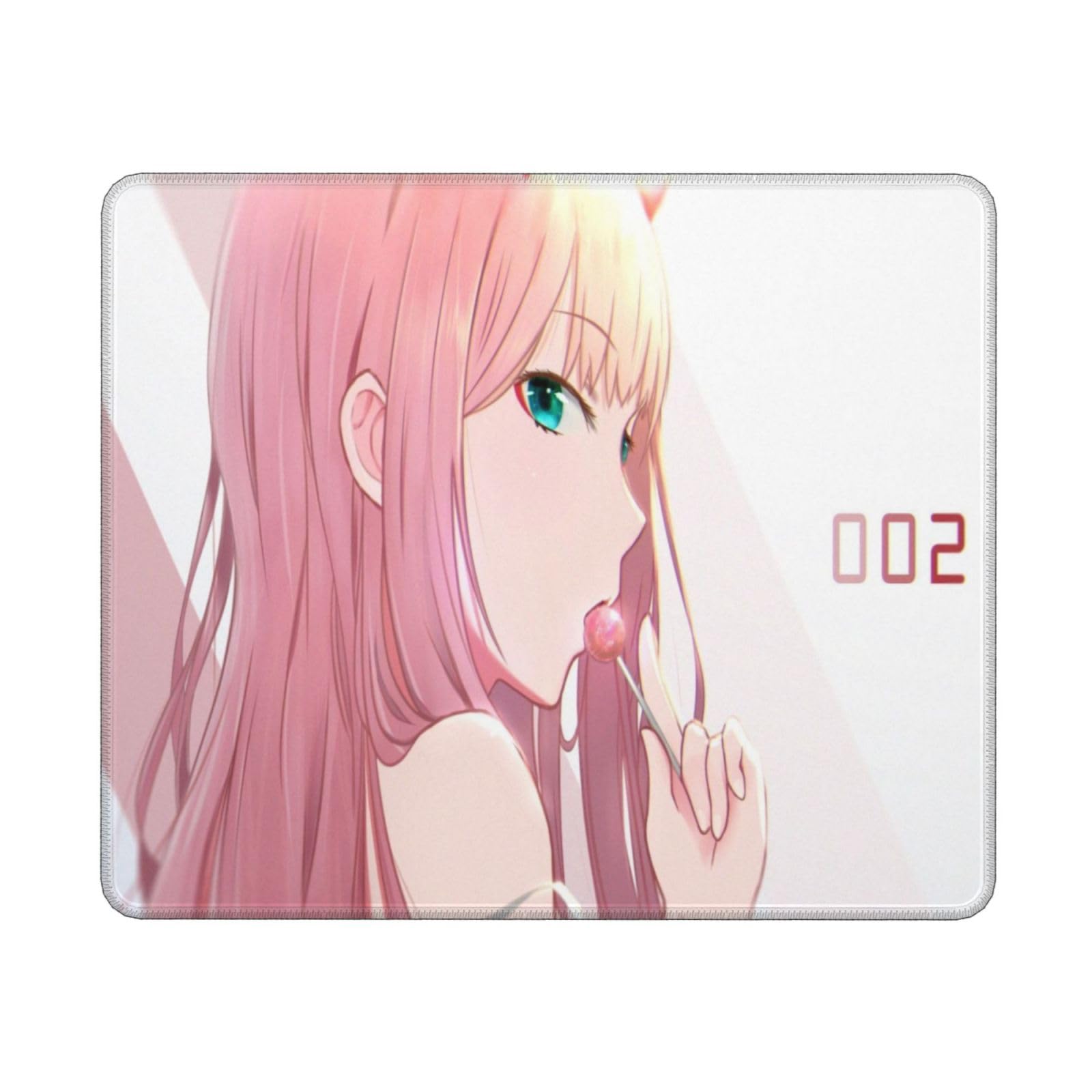 - Anime Darling in The Franxx Zero Two Gaming Mouse Pad Non-Slip Mousepad Stitched Edge Computer Mouse Pads for Desk Accessories 10x12in