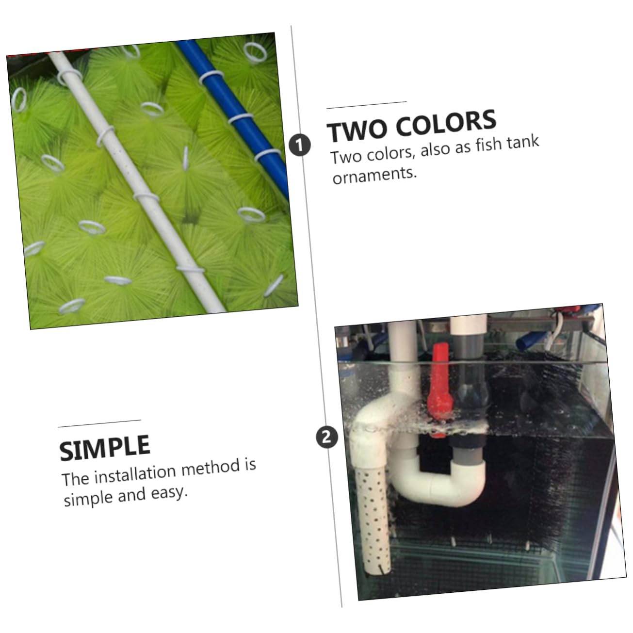 Toyvian 6piezas Cepillos De Limpieza para Pecera y Sifón De Material y Inoxidable y Multifuncional para Hatching y De