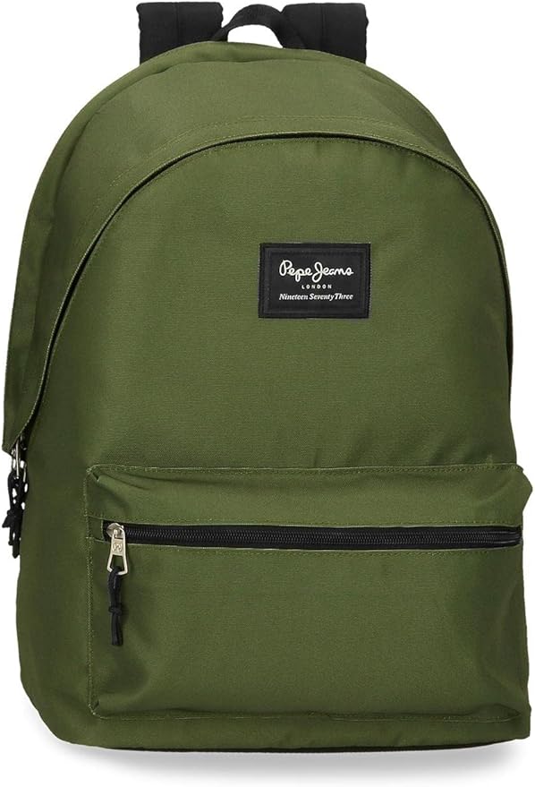 Pepe Jeans Aris Mochila para Portátil Doble Compartimento 15,6" Verde 31x44x15 cms Poliéster 20,46L