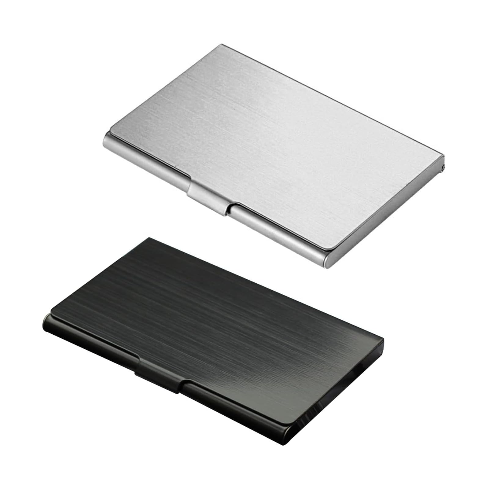 2Pcs Light Business Card Cases Durable Business Card Holder Rust-Proof Metal Business Name Card Case Pocket Name Card Holder Case for Men and Women