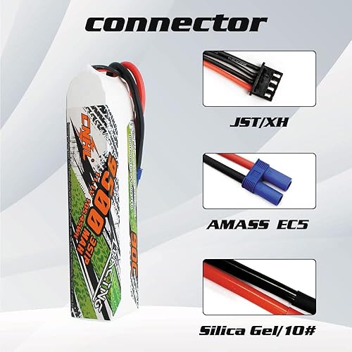 Miniatura 2 de CNHL Batería lipo 9500mAh 3S 90C 11.1v lipo batería suave caso con enchufe EC5 para RC coche, camión, tanque RC barco (2 paquetes)