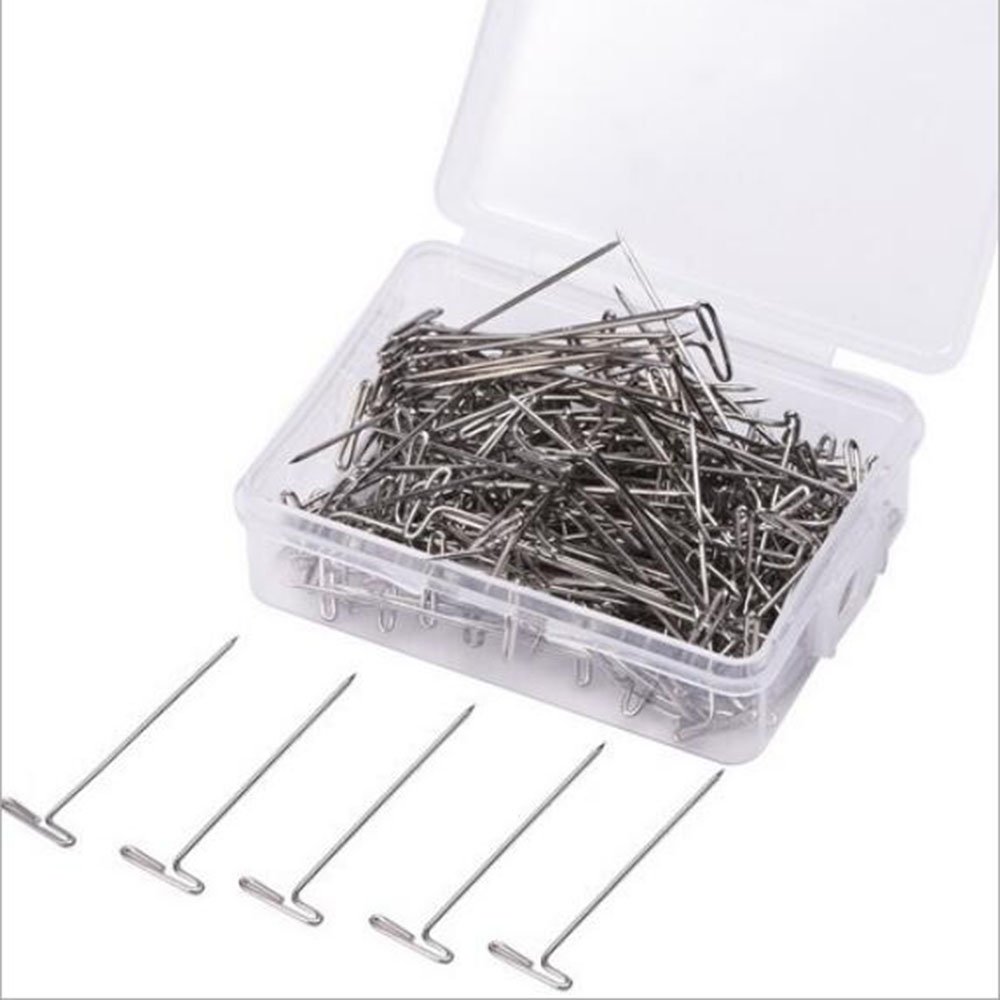Metal 38mm Long T Pins For Modelling Macrame Wigs Sewing DIY Craft tool pack of 100