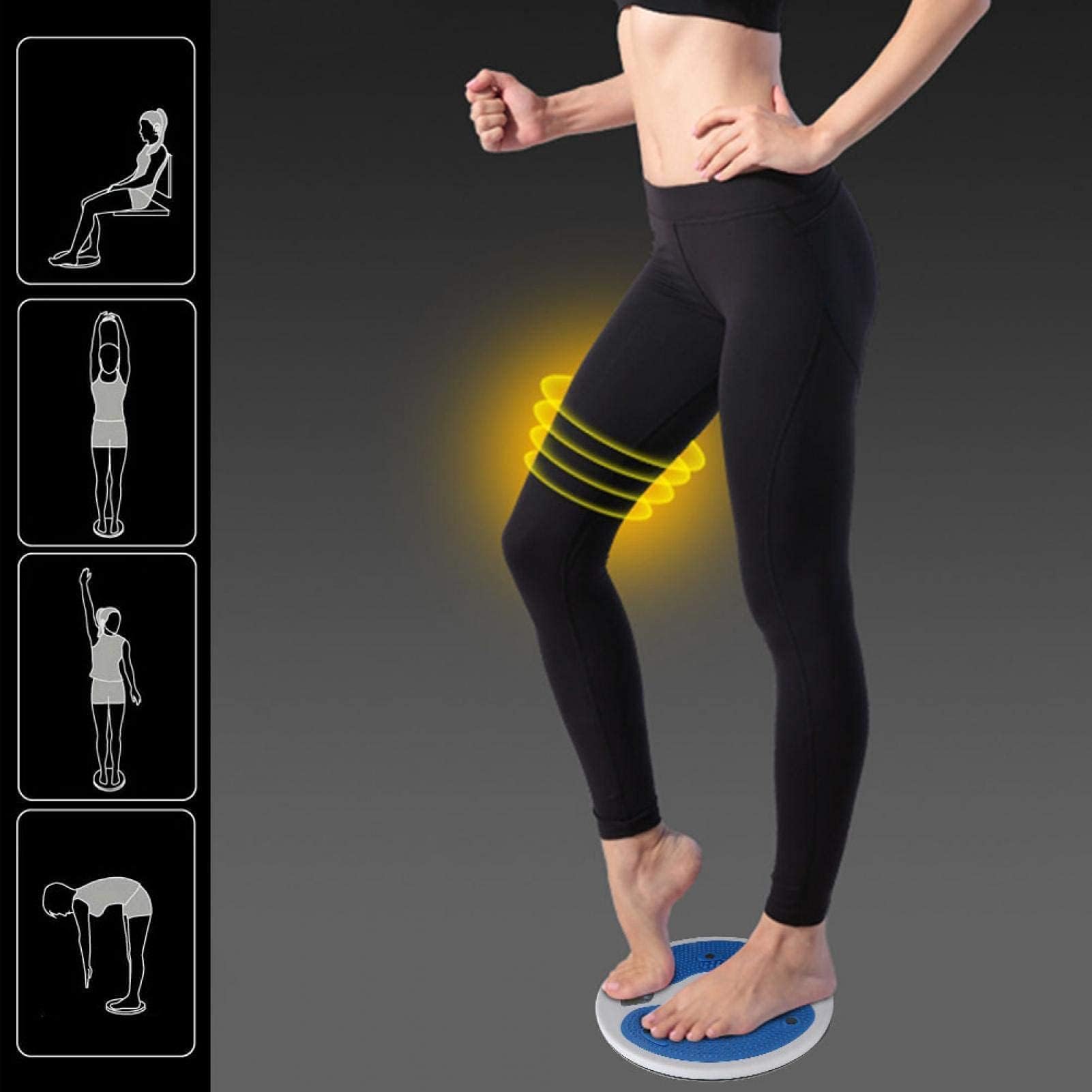 Vbestlife Disco Giratorio de Cintura, Disco Magnético para Masaje de Cintura, Equipo Electrónico de Fitness para Contar Calorías